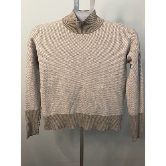 Rachel Zoe New York Los Angeles Mock Neck Sweater Women's Small Beige - Picture 1 of 6